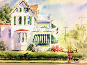 Cape May watercolor by Marie Natale